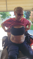 Free porn pics of Lori gives me a nice look at her tits yesterday.  2 of 111 pics