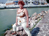 Free porn pics of Red-haired granny at the beach 72 of 185 pics
