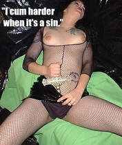 Free porn pics of Blasphemy Captions, religious fetish, etc 24 of 91 pics