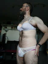Free porn pics of Crossdresser in Short Shorts and Chastity Cage 25 of 30 pics