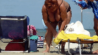 Free porn pics of Red-haired granny at the beach 23 of 185 pics