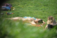 Free porn pics of Topless tanning on city park  10 of 104 pics