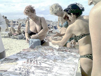Free porn pics of Red-haired granny at the beach 12 of 185 pics