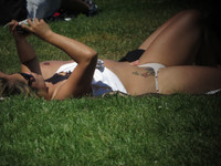 Free porn pics of Topless tanning on city park  65 of 104 pics