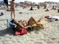 Free porn pics of Red-haired granny at the beach 35 of 185 pics