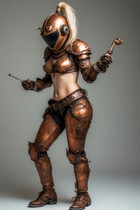 Free porn pics of Steam punk copper armored semen collector 8 of 42 pics