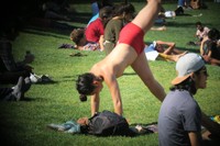 Free porn pics of Topless tanning on city park  47 of 104 pics
