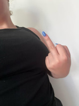 Free porn pics of Giving the finger  55 of 58 pics