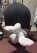 Free porn pics of wearing someone GF Gym shorts panties and socks  18 of 25 pics