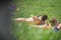 Free porn pics of Topless tanning on city park  79 of 104 pics