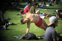 Free porn pics of Topless tanning on city park  45 of 104 pics