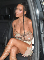Free porn pics of  Kim Kardashian Seen Flashing Her Legs As She Steps Out Braless  8 of 24 pics