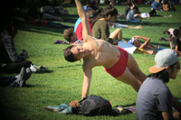 Free porn pics of Topless tanning on city park  44 of 104 pics