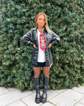 Free porn pics of Alina nylon leatherleggings boots girl 14 of 28 pics
