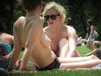 Free porn pics of Topless tanning on city park  93 of 104 pics