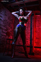 Free porn pics of Wonder woman cosplayer chair bound and drooling 6 of 90 pics