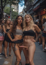 Free porn pics of  Women standing on the street TRANS 85 of 113 pics