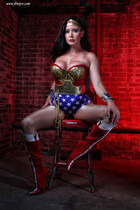 Free porn pics of Wonder woman cosplayer chair bound and drooling 12 of 90 pics