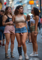Free porn pics of  Women standing on the street TRANS 86 of 113 pics