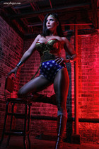 Free porn pics of Wonder woman cosplayer chair bound and drooling 2 of 90 pics