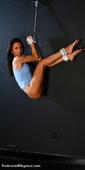 Free porn pics of Cute in blue tied up hanging 76 of 105 pics