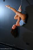 Free porn pics of Cute in blue tied up hanging 53 of 105 pics