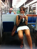 Free porn pics of On trains & buses 20 of 95 pics