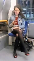 Free porn pics of On trains & buses 28 of 95 pics
